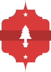 Flat Christmas Label