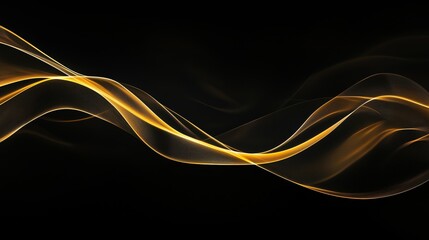 There is a golden line on a black background.