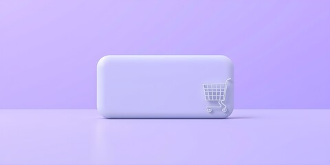 Purple Minimalism: Cart Bar with 3D Depth