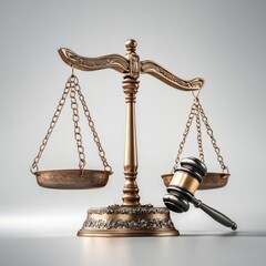 Golden scales of justice, a symbol of balance and law, weigh the weight of justice against the weight of money
