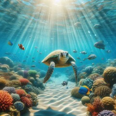 Fototapeta premium coral reef in the sea