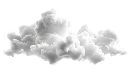 Soft white clouds in the sky Isolated on white background