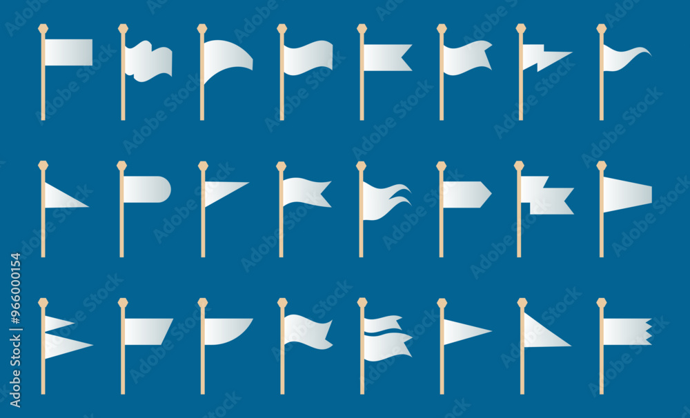 Aufkleber different flag icon collection. set of pin flag icons. flag silhouette collection for location, fini
