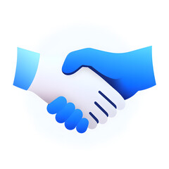 Handshake color line icon isolated on white background. Handshake symbol