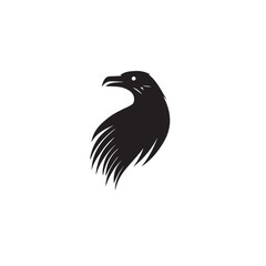 Fototapeta premium Raven in cartoon, doodle style . Image for t-shirt, web, mobile apps and ui. Isolated 2d vector illustration in logo, icon, sketch style, Eps 10, black and white. AI Generative