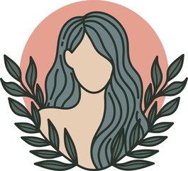 Adorable Beauty Woman Symbol Logo Design