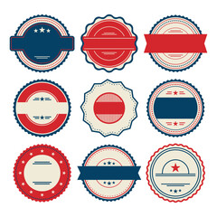 Set of badge template vector