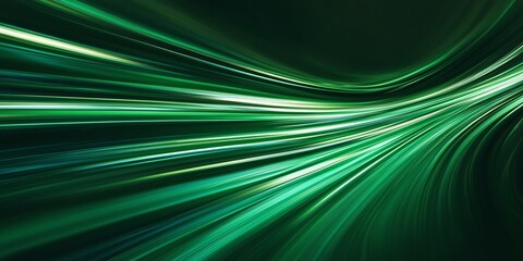 modern abstract green motion blur with dynamic lines creating a futuristic background ideal for digital technology, showcasing sleek energy flow and seamless movement