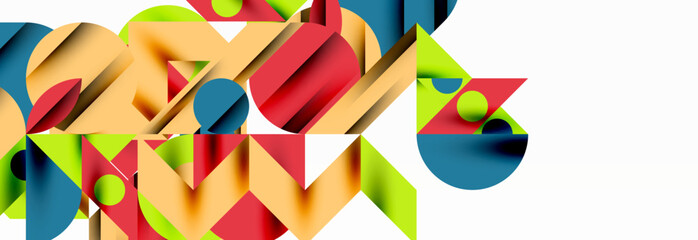 Trendy triangles lines, round elements and circles. Vector Illustration For Wallpaper, Banner, Background, Card, Book Illustration, landing page