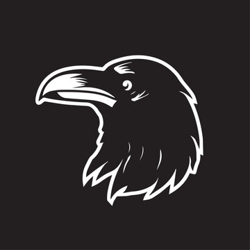 recommend clip art: Raven in cartoon, doodle style . Image for t-shirt, web, mobile apps and ui. Isolated 2d vector illustration in logo, icon, sketch style, Eps 10, black and white. AI Generative