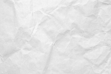 Abstract white crumpled and creased recycle craft paper texture background
