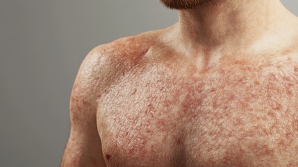 Fototapeta premium Dermatitis on Body with Redness, Rashes, and Texture Changes