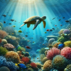 Obraz premium coral reef in the sea