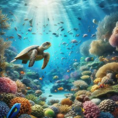 coral reef in the sea