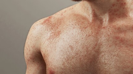 Fototapeta premium Dermatitis on Body with Redness, Rashes, and Texture Changes
