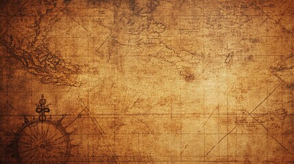 historic vintage sea map with brown texture, abstract background for travel, navigation, and maritime exploration, perfect for adventure themes and retro designs