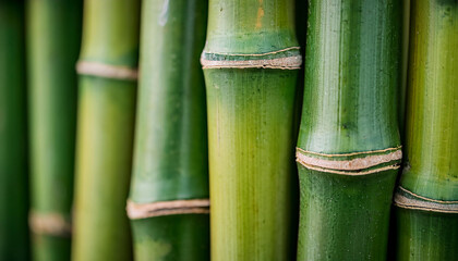 Texture of green bamboo trunks, natural pattern. Perfect for serene and organic background.