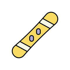 Snowboard icon isolated on a white background. Vector illustration.