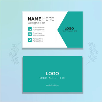 business card with name card vector template 