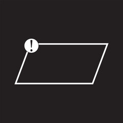 Caution sign with empty space in white  line frame and circle sign with exclamation mark .Attention icon for poster or signboard. vector illustration. EPS 10/AI