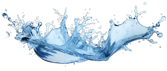 Obraz premium Water splash on transparent, PNG white background
