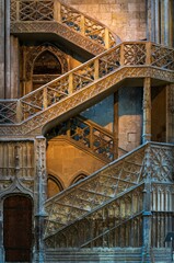 details of the staircase in the temple