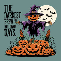 Halloween Art Labels Graphic Poster