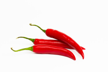 Red chili pepper on white background