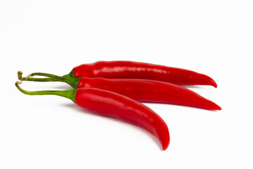 Red chili pepper on white background