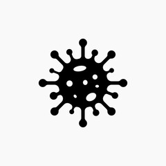 coronavirus or flu virus vector icons isolated on a white background