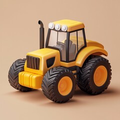 3D Push Back Tractor Icon: Aircraft Towing and Ground Support Illustration Logo