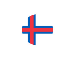 Fototapeta premium Faroe Islands flag location icon