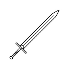 Sword line art, Outline silhouette