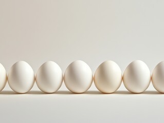 Symmetrical Alignment of White Eggs: Nature's Repetition in Food