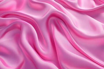 Obraz premium Smooth Pink Silk Waves - Abstract Background with Luxurious Satin Texture