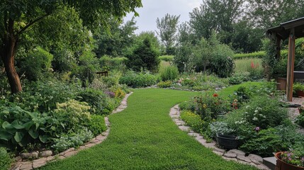 Dedicated landscaper expertly pruning and shaping a lush garden, their green thumb and horticultural knowledge evident