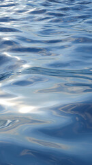 Ocean flare background by 3D rendering scene. 3D renderer of ocean waves. Rays of light on the water.