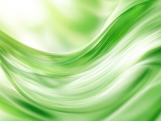 Fototapeta premium Green Abstract Energy Flow: Modern Art Background with Elegant Curves