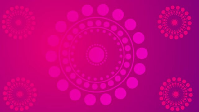 Indian Festival background design with colorful round floral