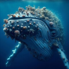  Humpback Whale The tubercles or bumps on its head and the barna