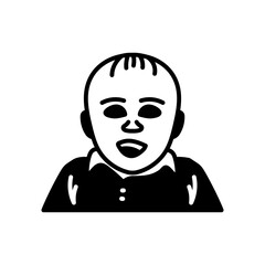 Innocent Laughter Glyph Icon, Vector illustration