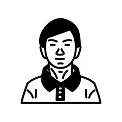 Boy Glyph Icon, Vector illustration