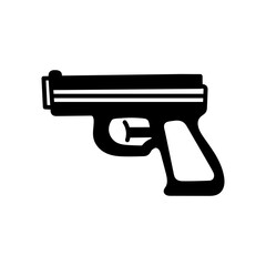 Water Pistol Glyph Icon, Vector illustration