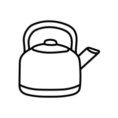 Toy Tea-pot Outline Icon, Vector illustration