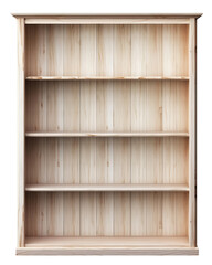 Stylish wooden bookshelf featuring multiple shelves, perfect for displaying books and decorative items in any living space.