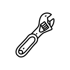 Wrench Toy Outline Icon, Vector illustration