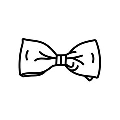 Satin Bow Outline Icon, Vector illustration