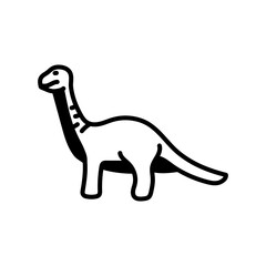 Toy Dinosaur Glyph Icon, Vector illustration