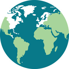 earth map silhouette victor illustration