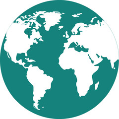 earth map silhouette victor illustration